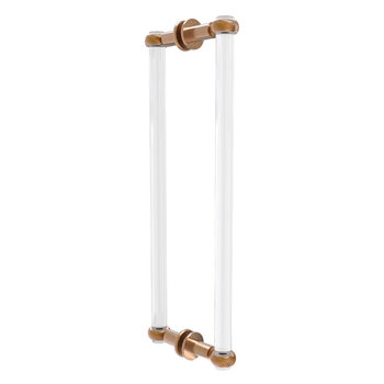 Allied Brass Clearview Collection 18'' Back to Back Shower Door Pull with Twisted Accents in Brushed Bronze