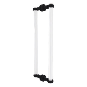 Allied Brass Clearview Collection 18'' Back to Back Shower Door Pull with Twisted Accents in Matte Black