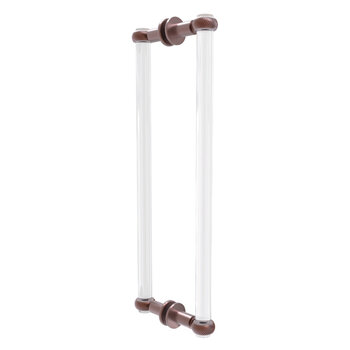 Allied Brass Clearview Collection 18'' Back to Back Shower Door Pull with Twisted Accents in Antique Copper