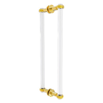 Allied Brass Clearview Collection 18'' Back to Back Shower Door Pull with Twisted Accents in Polished Brass