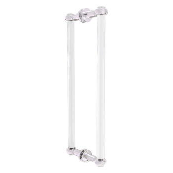 Allied Brass Clearview Collection 18'' Back to Back Shower Door Pull with Twisted Accents in Polished Chrome