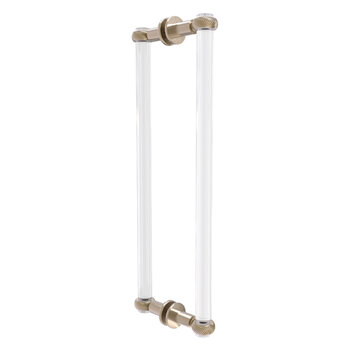 Allied Brass Clearview Collection 18'' Back to Back Shower Door Pull with Twisted Accents in Antique Pewter