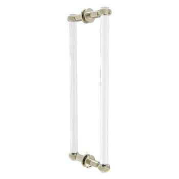 Allied Brass Clearview Collection 18'' Back to Back Shower Door Pull with Twisted Accents in Polished Nickel