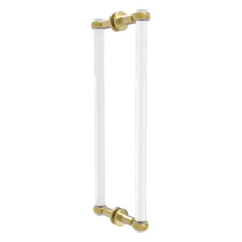 Allied Brass Clearview Collection 18'' Back to Back Shower Door Pull with Twisted Accents in Satin Brass