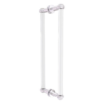 Allied Brass Clearview Collection 18'' Back to Back Shower Door Pull with Twisted Accents in Satin Chrome