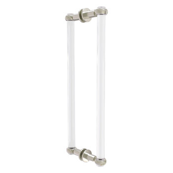 Allied Brass Clearview Collection 18'' Back to Back Shower Door Pull with Twisted Accents in Satin Nickel