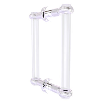 Allied Brass Clearview Collection 8'' Back to Back Shower Door Pull with Twisted Accents in Polished Chrome