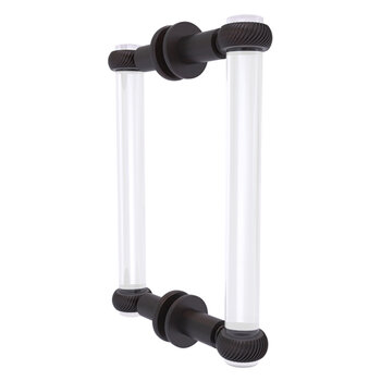 Allied Brass Clearview Collection 8'' Back to Back Shower Door Pull with Twisted Accents in Venetian Bronze