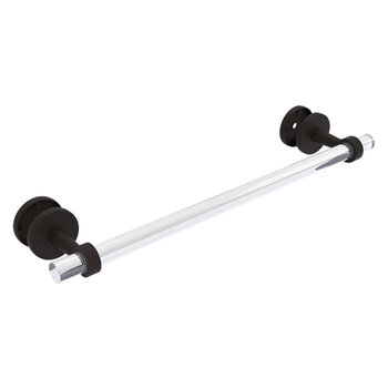 Allied Brass Clearview Collection 18'' Shower Door Towel Bar with Smooth Accents in Oil Rubbed Bronze