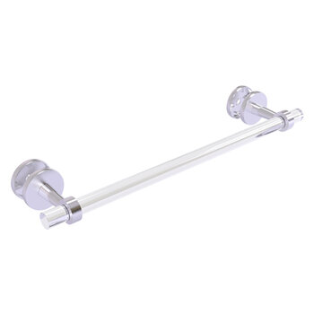 Allied Brass Clearview Collection 18'' Shower Door Towel Bar with Smooth Accents in Satin Chrome