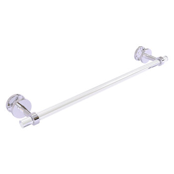 Allied Brass Clearview Collection 24'' Shower Door Towel Bar with Smooth Accents in Polished Chrome