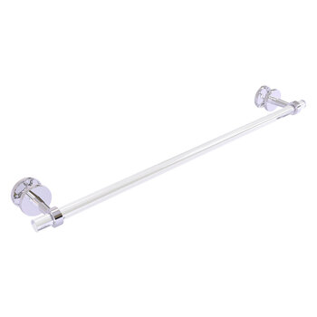 Allied Brass Clearview Collection 30'' Shower Door Towel Bar with Smooth Accents in Polished Chrome