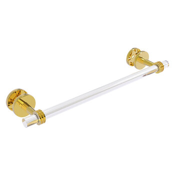 Allied Brass Clearview Collection 18'' Shower Door Towel Bar with Dotted Accents in Polished Brass