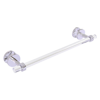 Allied Brass Clearview Collection 18'' Shower Door Towel Bar with Dotted Accents in Polished Chrome