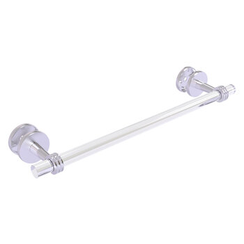 Allied Brass Clearview Collection 18'' Shower Door Towel Bar with Dotted Accents in Satin Chrome