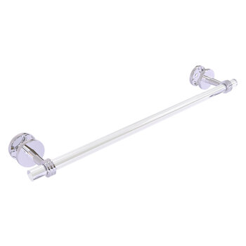Allied Brass Clearview Collection 24'' Shower Door Towel Bar with Dotted Accents in Polished Chrome