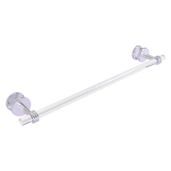 Allied Brass Clearview Collection 24'' Shower Door Towel Bar with Dotted Accents in Satin Chrome