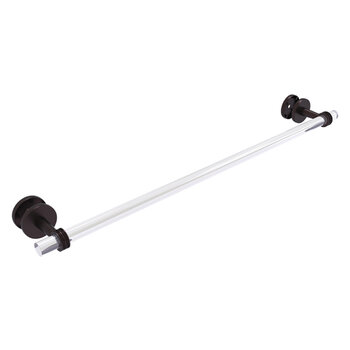 Allied Brass Clearview Collection 30'' Shower Door Towel Bar with Dotted Accents in Antique Bronze