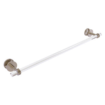 Allied Brass Clearview Collection 30'' Shower Door Towel Bar with Dotted Accents in Antique Pewter