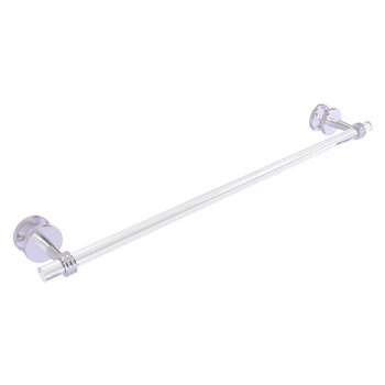 Allied Brass Clearview Collection 30'' Shower Door Towel Bar with Dotted Accents in Satin Chrome