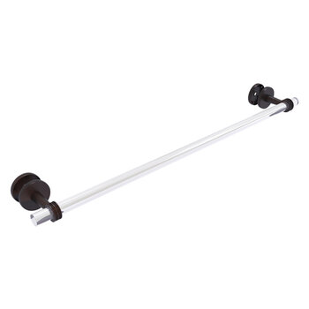 Allied Brass Clearview Collection 30'' Shower Door Towel Bar with Dotted Accents in Venetian Bronze