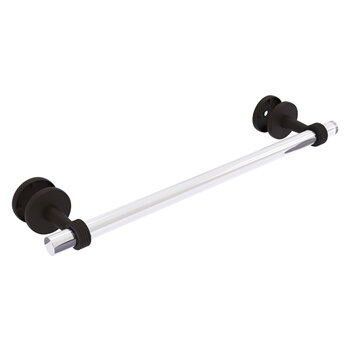 Allied Brass Clearview Collection 18'' Shower Door Towel Bar with Grooved Accents in Oil Rubbed Bronze
