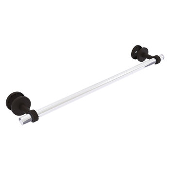Allied Brass Clearview Collection 24'' Shower Door Towel Bar with Grooved Accents in Oil Rubbed Bronze