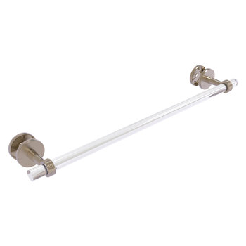 Allied Brass Clearview Collection 24'' Shower Door Towel Bar with Grooved Accents in Antique Pewter