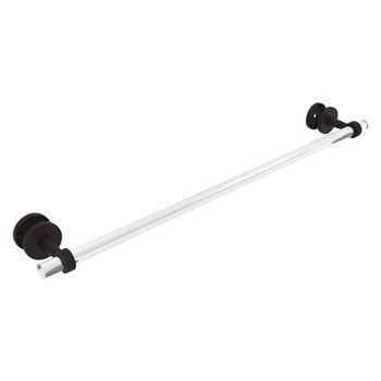 Allied Brass Clearview Collection 30'' Shower Door Towel Bar with Grooved Accents in Oil Rubbed Bronze