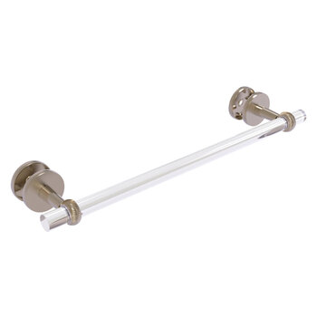 Allied Brass Clearview Collection 18'' Shower Door Towel Bar with Twisted Accents in Antique Pewter