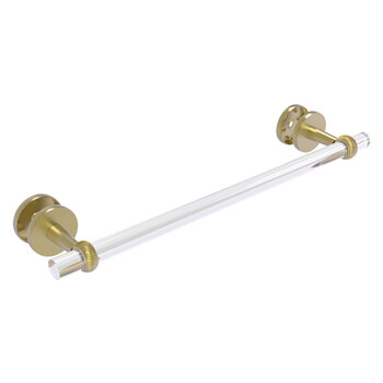 Allied Brass Clearview Collection 18'' Shower Door Towel Bar with Twisted Accents in Satin Brass