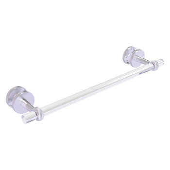 Allied Brass Clearview Collection 18'' Shower Door Towel Bar with Twisted Accents in Satin Chrome