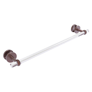 Allied Brass Clearview Collection 24'' Shower Door Towel Bar with Twisted Accents in Antique Copper