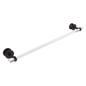 Allied Brass Clearview Collection 30'' Shower Door Towel Bar with Twisted Accents in Antique Bronze