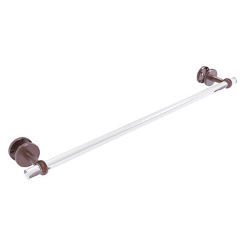 Allied Brass Clearview Collection 30'' Shower Door Towel Bar with Twisted Accents in Antique Copper