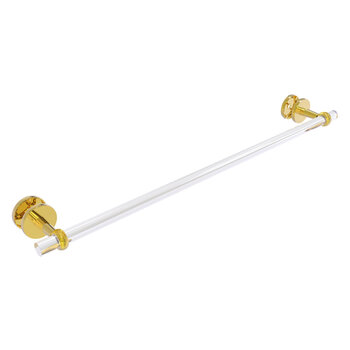 Allied Brass Clearview Collection 30'' Shower Door Towel Bar with Twisted Accents in Polished Brass
