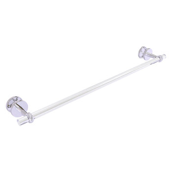 Allied Brass Clearview Collection 30'' Shower Door Towel Bar with Twisted Accents in Polished Chrome