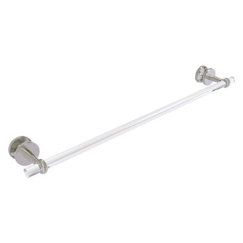 Allied Brass Clearview Collection 30'' Shower Door Towel Bar with Twisted Accents in Satin Nickel