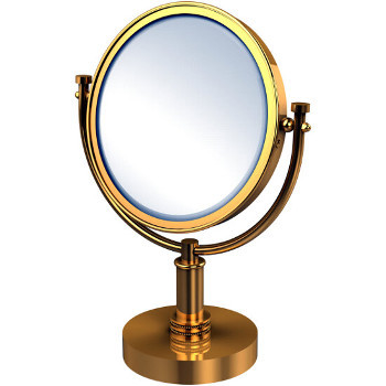 3x Magnification, Dotted Detail, Polished Brass Mirror