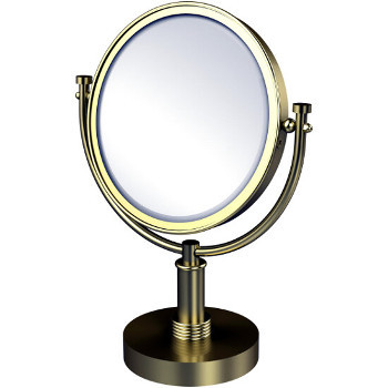 3x Magnification, Groovy Detail, Satin Brass Mirror