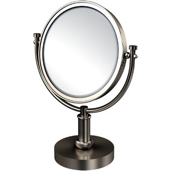 2x Magnification, Twisted Detail, Satin Nickel Mirror