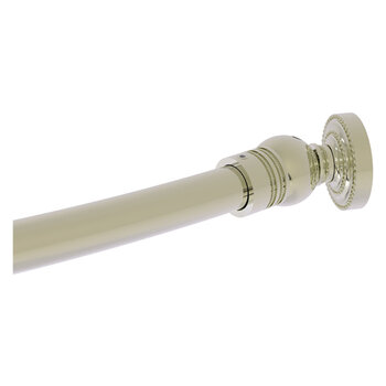 Allied Brass Dottingham Collection Curved Shower Curtain Rod Brackets, Sold in Pairs in Polished Nickel