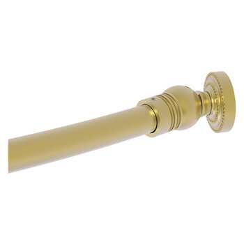Allied Brass Dottingham Collection Curved Shower Curtain Rod Brackets, Sold in Pairs in Satin Brass