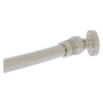 Allied Brass Dottingham Collection Curved Shower Curtain Rod Brackets, Sold in Pairs in Satin Nickel