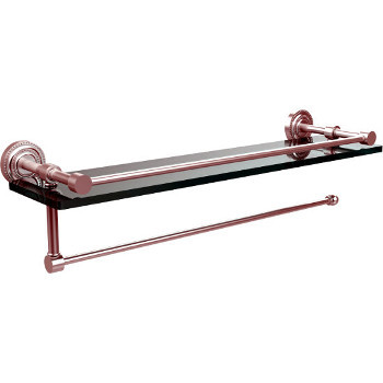 16'' Satin Chrome Shelving with Paper Towel Roll Holder