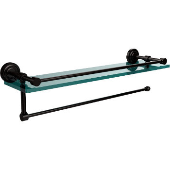22'' Oil Rubbed Bronze Shelving with Paper Towel Roll Holder
