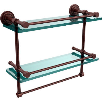 16'' Antique Copper Shelving With Towel Bar