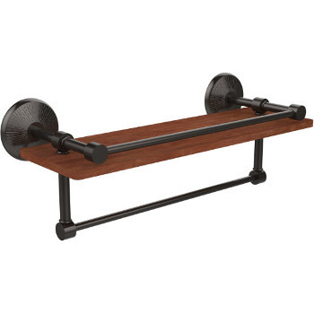 16'' Oil Rubbed Bronze Hardware Shelf with Towel Bar