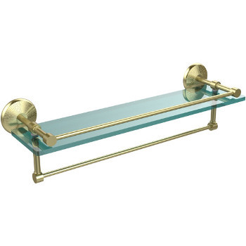 22'' Satin Brass Hardware Shelf with Towel Bar