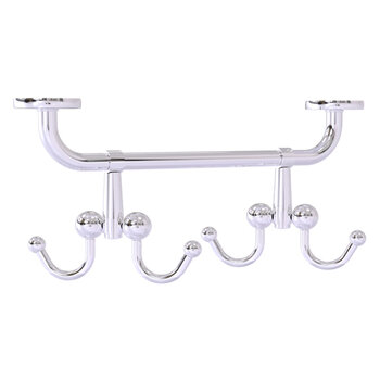 Allied Brass Mug Holders Collection Under Cabinet 4 Coffee Mug Rack in Polished Chrome